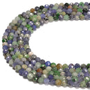 Natural Multi Color Tanzanite Faceted Round Beads Size 5mm 15.5'' Strand