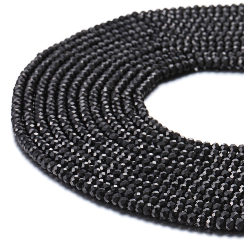 natural spinel faceted rondelle beads