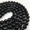 large hole black onyx faceted round beads
