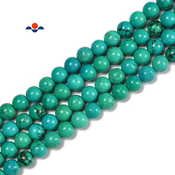 Green Blue Magnesite Turquoise Smooth Round Beads 4mm 6mm 8mm 10mm 15.5'' Strand