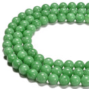 Natural Dark Green Moonstone Smooth Round Beads 6mm 8mm 10mm 12mm 15.5'' Strand