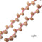 Natural Peach Moonstone Faceted Briolette Teardrop Beads Size 6x9mm 15.5" Strand