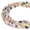 Natural Multi Color Fluorite Faceted Round Teardrop Beads Size 6mm 15.5'' Strand