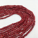 red bamboo coral irregular codiscs beads