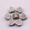 silver plated micro pave zircon heart charmx 