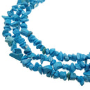 blue magnesite turquoise irregular nugget chips beads