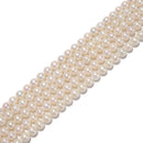 High Grade White Fresh Water Akoya Pearl Round Beads Size 7-8mm 15.5'' Strand