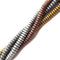 Gray/Gold/Silver/Copper Hematite Matte Rondelle Discs Beads 1x4mm 15.5" Strand