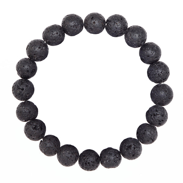 Blue Evil Eye Bracelet with Lava Rock Beads: A Symbol of Protection and  Grounding
