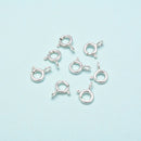 925 Sterling Silver Spring Ring Clasp Size 5mm 5.5mm 16-25Pcs /Bag Sold by Bag