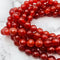 carnelian faceted round beads 