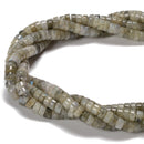 Natural Labradorite Heishi Disc Beads Size 2x4mm 3x6mm 15.5'' Strand
