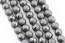 natural hematite anchor shiny design matte round beads