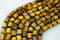 yellow Tiger's eye hexagon shape beads 
