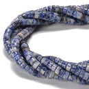 Natural Blue Spot Jasper Heishi Disc Beads Size 2x4mm 3x6mm 15.5'' Strand