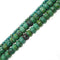 green turquoise faceted rondelle beads