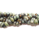 African Green Turquoise Graduated Smooth Rondelle Beads Size 6-16mm 15.5" Strand