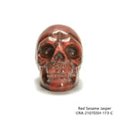 Natural Gemstone Crystal Hand Carved Halloween Skulls Size 2'' Sold By Piece