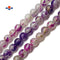 Purple Splash Glass Beads Smooth Round Beads Size 14mm 15.5'' per Strand