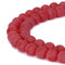 red dyed jade matte round beads