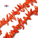 Orange Bamboo Coral Chili Pepper Shape Beads Size Approx 20-30mm 15.5" Strand