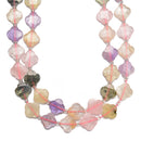 Multi-Color Natural Gemstone Four Leaf Clover Beads Size 17mm 15.5'' Strand