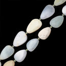 Lemon Chrysoprase Faceted Flat Teardrop Beads Size 20x30mm 27x38mm 15.5' Strand