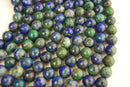 chrysocolla faceted round beads