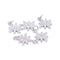 925 Sterling Silver Snowflake Charm with Cubic Zirconia 10x13mm 3 PCS Per Bag