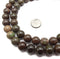 Brown Green Geothite Chrysoprase Smooth Round Beads 12mm 15.5"Strand