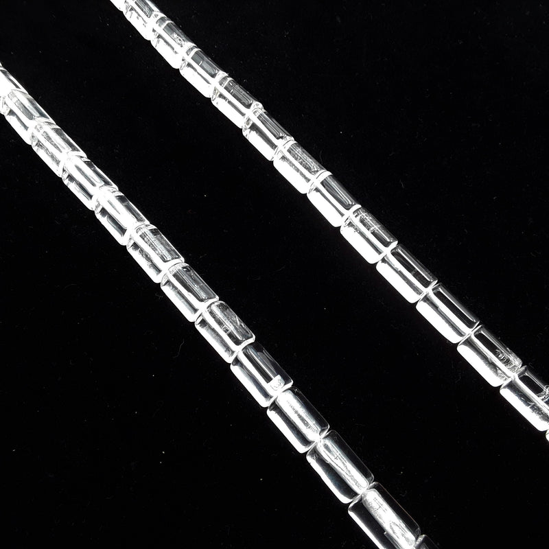 clear quartz smooth cylinder beads
