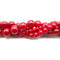 Dark Red Crystal Glass Smooth Round Beads 4mm 6mm 8mm 10mm 15.5" Strand