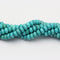large hole blue turquoise beads smooth rondelle beads