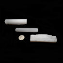 Natural Selenite Small Rough Points Logs Wands Sticks 3" Inches 10 Piece Set