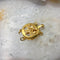 gold plated copper with micro pave clear zircon clasp 
