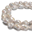 White Fresh Water Pearl Baroque Shape Beads Size15x25-20x30mm 15.5'' Strand