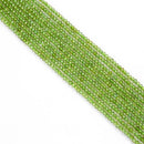 natural peridot faceted round beads