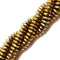 Gold Plated Hematite Faceted Rondelle Beads 3x6mm 3x8mm 3x10mm 16" Strand