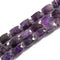 Amethyst Faceted Rectangle Cylinder Drum Barrel Beads 12x16mm 15.5" Strand