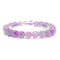 Light Purple Dyed Jade Smooth Round Beaded Bracelet Beads Size 8mm 7.5'' Length