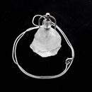 clear quartz perfume bottle pendant necklace small and large 