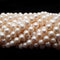 1.2mm Hole White Fresh Water Pearl Potato Shape Beads Size 9-9.5mm 15.5'' Strand
