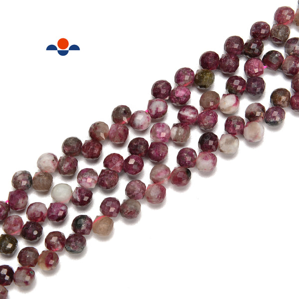 Natural Eudialyte Faceted Round Teardrop Beads Size 6mm 15.5'' Strand