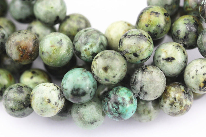 african turquoise matte round beads 