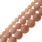 light peach moonstone matte round beads