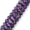 Teeth Amethyst Faceted Round Beads 6mm 8mm 10mm 12mm 15.5" Strand