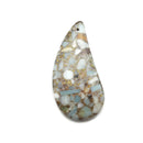 Amazonite With Gold Matrix Pendant Curved Drop Shape Size 35x75mm Sold By Piece