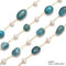 6-8mm Pebble Nugget Beads Multi Gemstone Chain Sold One Meter per Bag
