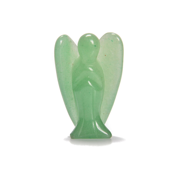 Green Aventurine Hand Carved Angel Size 2'' 4''