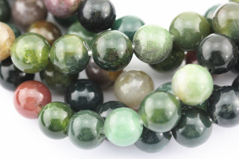 large hole indian agate smooth round beads